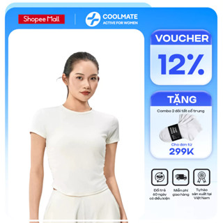 Áo thể thao nữ tập Yoga & Gym Ribbed ôm nhẹ, co giãn, linh hoạt, thoáng khí - Coolmate Active For Women