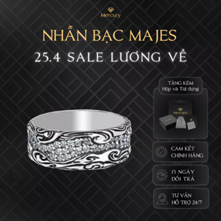 Nhẫn Bạc nam 925 Mercury Majes - Trang sức Bạc 925 đúc nguyên khối - Thiết kế độc quyền bởi Mercury