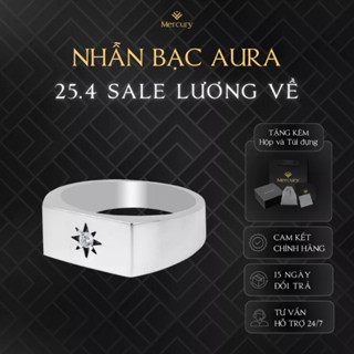 Nhẫn Bạc nam 925 Mercury Aura - Trang sức Bạc 925 đúc nguyên khối - Thiết kế độc quyền bởi Mercury