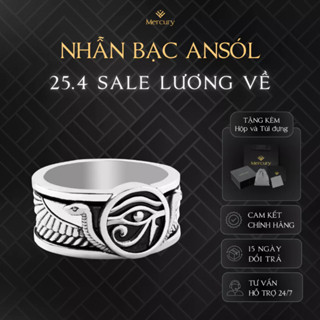 Nhẫn Bạc nam, nữ 925 Mercury Ansól -Trang sức Bạc 925 Mecury, Nhẫn Bạc 925 - Họa tiết Ai Cập