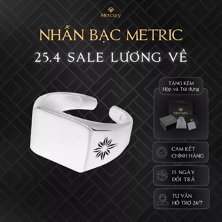 Nhẫn Bạc nam 925 Mercury Metric - Trang sức Bạc 925 đúc nguyên khối - Thiết kế độc quyền bởi Mercury