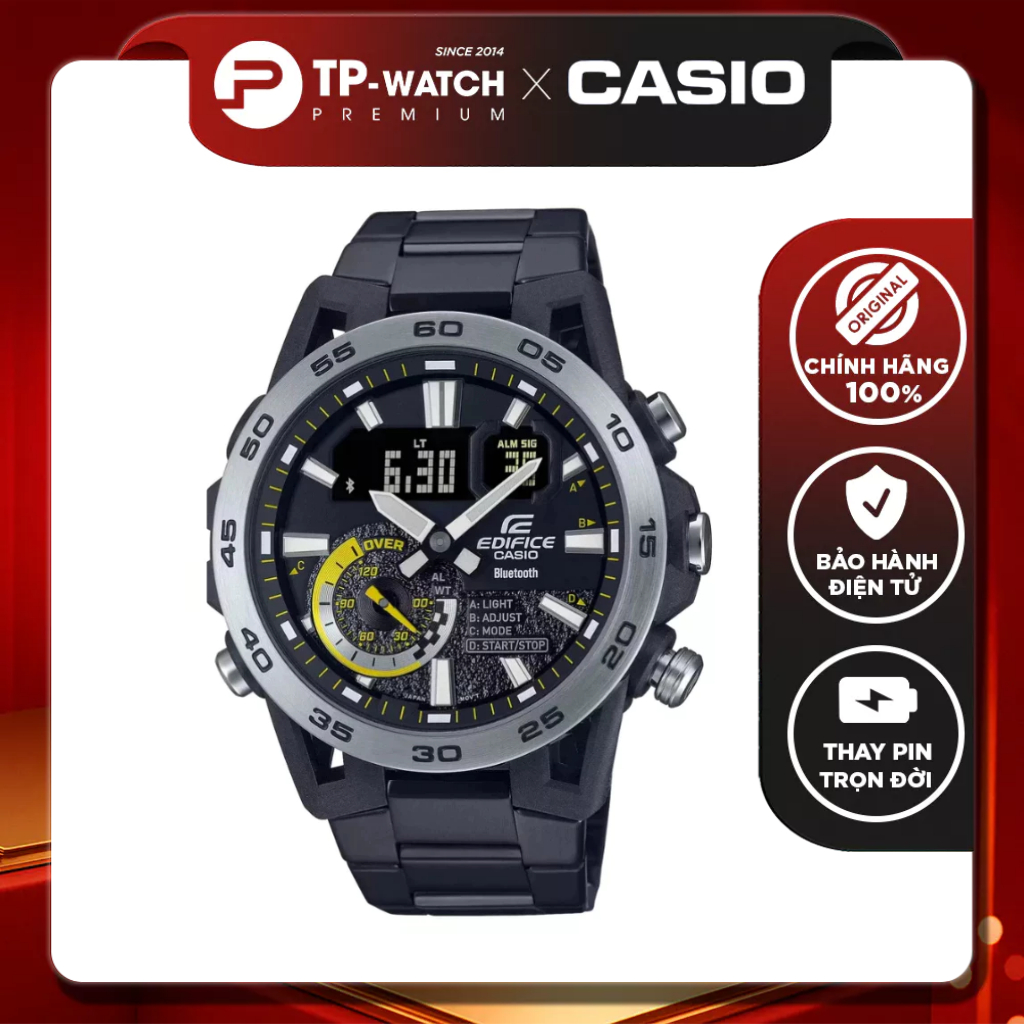 Đồng Hồ Nam Dây Thép Casio Edifice ECB-40DC-1A Bluetooth | ECB-40DC-1ADF Chính Hãng