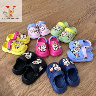  Dép Sục Bít Mũi Cho Bé Trai Gái Gắn Hình Labubu  Dép Chống Vấp Cho Bé Tập Đi Siêu Nhẹ TH666 