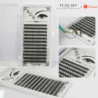 Mi trụ Katun sẵn,  mi trụ thẳng ACB-SKYLASH, dày 0.07 mi trụ chập sợi nối anime, nối thiết kế \ Dụng cụ nối mi TUẤN SKY