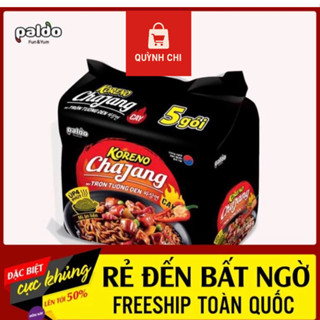 COMBO Lốc 5 gói mì trộn tương đen Chajang 390g