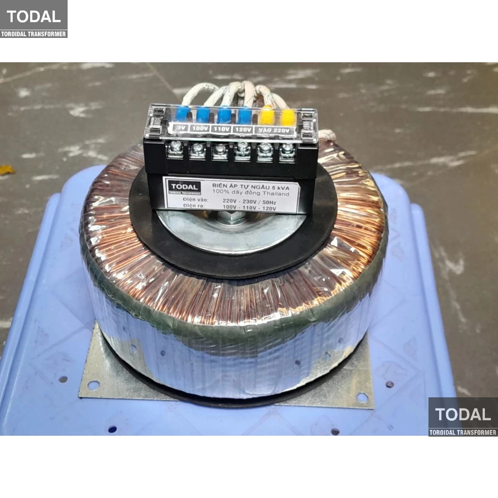 Biến áp 2 chiều Todal tăng và giảm áp 100v lên 220v / 220v xuống 100v 5kVA