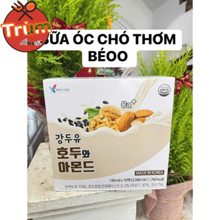 (Thùng 16 hộp) Sữa hạt ít đường từ hạnh nhân óc chó  Hàn Quốc 190ml/hộp ( mẫu cũ)