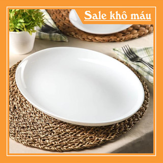 Đĩa sứ tròn trắng trơn 15cm 18cm và 20cm
