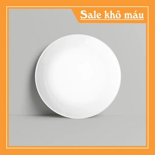 Đĩa sứ tròn trắng trơn 15cm 18cm và 20cm