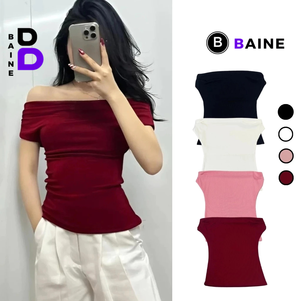 Áo Thun TRỄ VAI LÓT Tiểu Thư Thanh Lịch DÁNG DÀI Nữ DD89, Áo Babytee Chất Thun Gân Kiểu Trơn Nhiều Màu BAINE | BigBuy360 - bigbuy360.vn