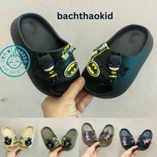   phom to  Dép lê bánh mì cho bé dép quai ngang siêu nhẹ trẻ em batman kuromi xinh xắn đế mềm ma sát tốt sz 24-35 