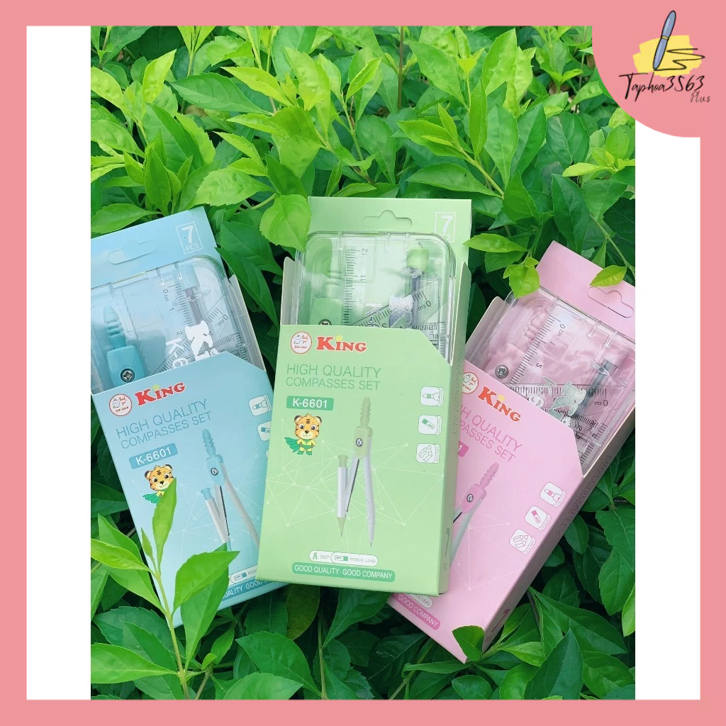 Bộ Compa Eke Thước Kẻ KING 7 Món Đẹp