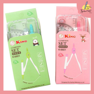 Bộ Compa Eke Thước Kẻ KING 7 Món Đẹp