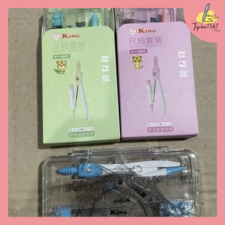 Bộ Compa Eke Thước Kẻ KING 7 Món Đẹp