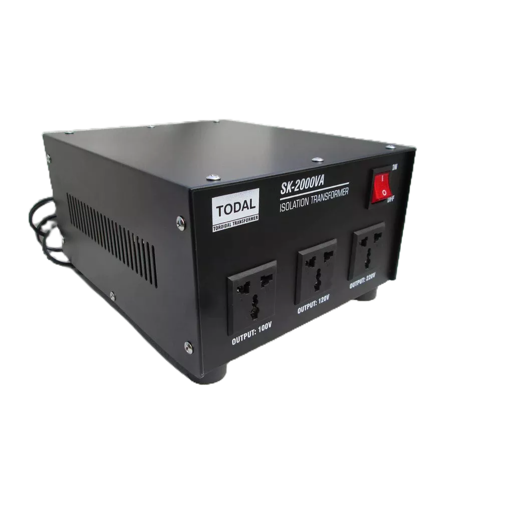 Biến Áp Cách Ly TODAL 2KVA – Điện Ra 220V/120V/100V, Dùng Cho Audio, Thiết Bị Điện, Dây Đồng