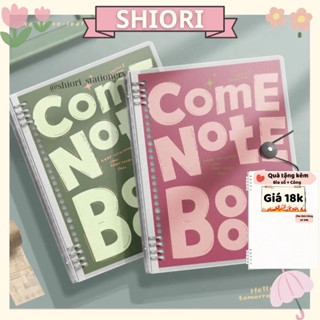 Sổ vở còng thay được giấy pastel B5 -120/200 trang kẻ ngang SHIORI- Thiết kế khuyết còng dễ viết planner tập vở học sinh