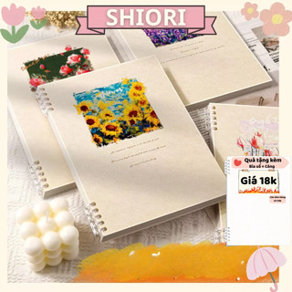  Sổ vở còng thay được giấy A5 B5 -120 trang kẻ ngang SHIORI- Thiết kế khuyết còng dễ viết planner tập vở học sinh 