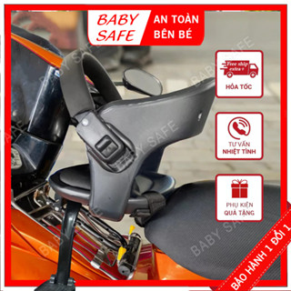 Ghế Ngồi Cho Bé Đi Xe Máy Tay Ga Gấp Gọn Cho Xe Máy Airblade , Nouvo, Xe Số...Kèm bộ 2 đai xiết ghế (106)