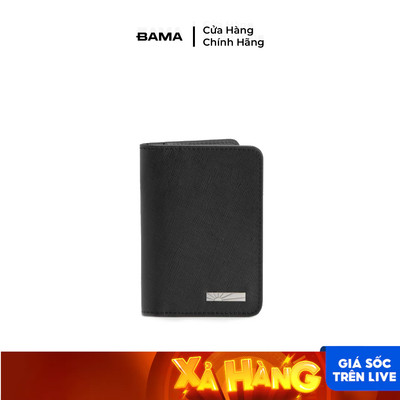 Ví nam nữ da bò BAMA Wallet W604 nhiều ngăn dáng ngang siêu mỏng gọn nhẹ chất liệu da saffiano chống xước