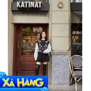 BQN32835 - Quần công sở vải thô đũi dáng xòe ống rộng rập ly cạp rời khóa thân sau - PANTIO