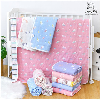 Chăn Gạc 6 Lớp Cho Bé Mùa Hè – Họa Tiết Voi Dễ Thương – Cotton Mềm Mại, Thoáng Khí