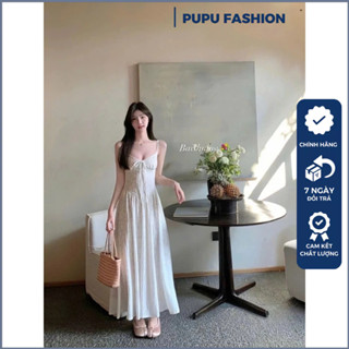 (CÓ ẢNH THẬT) Đầm maxi hai dây PUPU mỏng Hàn Quốc, Váy dài tiểu thư nhẹ nhàng nàng thơ D63