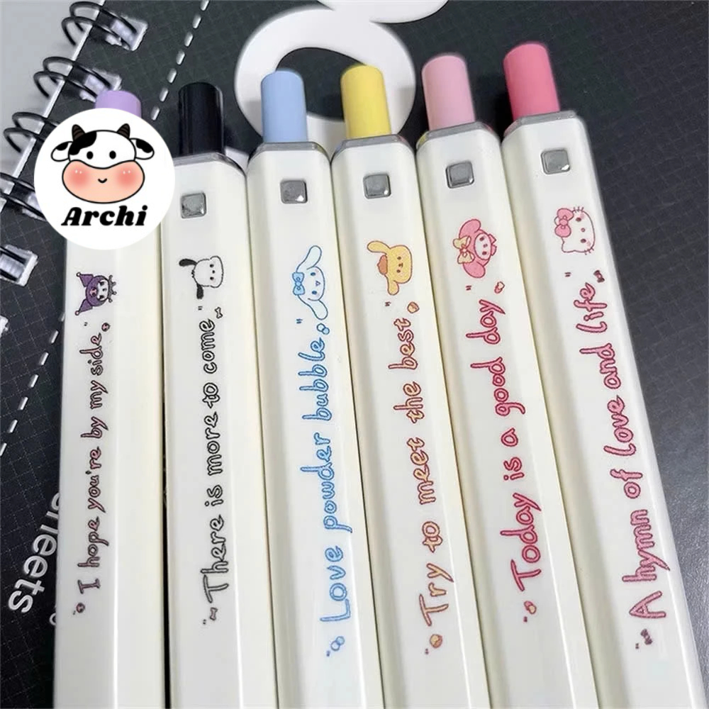 Bút mực màu đen dạng bấm in họa tiết QUYPV