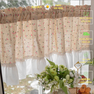  Rèm Ngắn Nhà Bếp chery phối voan trơn chân rèm decor cửa ngắn ngăn nửa cửa đi | DAISY 