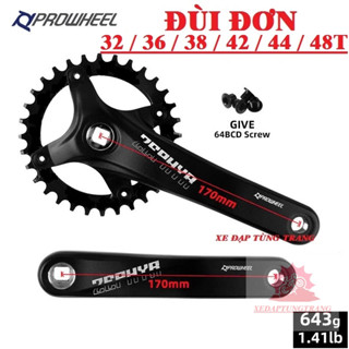  Đùi đĩa   Giò đĩa đơn xe đạp 1 tầng PROWHEEL 32   36   38   42   44   48T Hợp kim nhôm 6061 . 