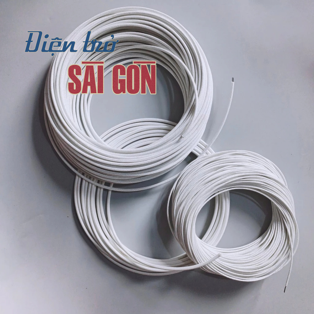 Dây điện Amiang chịu nhiệt, Dây điện chịu nhiệt, Cáp điện chống cháy 1m dây điện 6 8 10