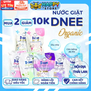  Nước giặt Dnee Organic cho bé sơ sinh nội địa Thái Lan Chính Hãng giặt xả quần áo trẻ em túi 1300ml 
