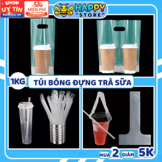 Túi Đựng Trà Sữa Chữ T Túi Đựng Ly Cốc Đơn Và Đôi Túi Takeaway 2 Ngăn