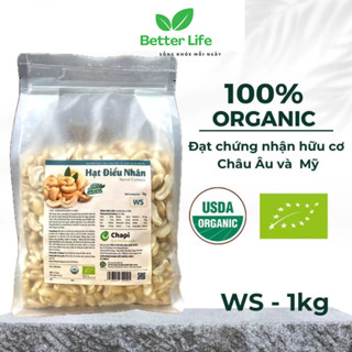  Hạt Điều Tươi Vỡ Đôi Hữu Cơ WS  Chứng Nhận USDA và EU  Chapi Đồng Thuận 