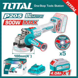 Máy mài góc 900W dùng pin  20V Total TAGLI261021 ( Động Cơ Ko Chổi Than)