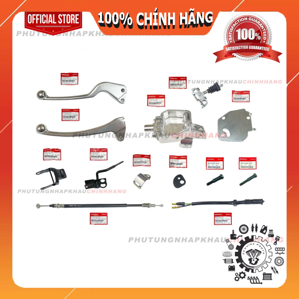 Bộ tay thắng Trái AB 125, AB 150 CBS, AB 160 CBS đời 2013 - 2025 chính hãng, Bộ tay phanh Air Blade 