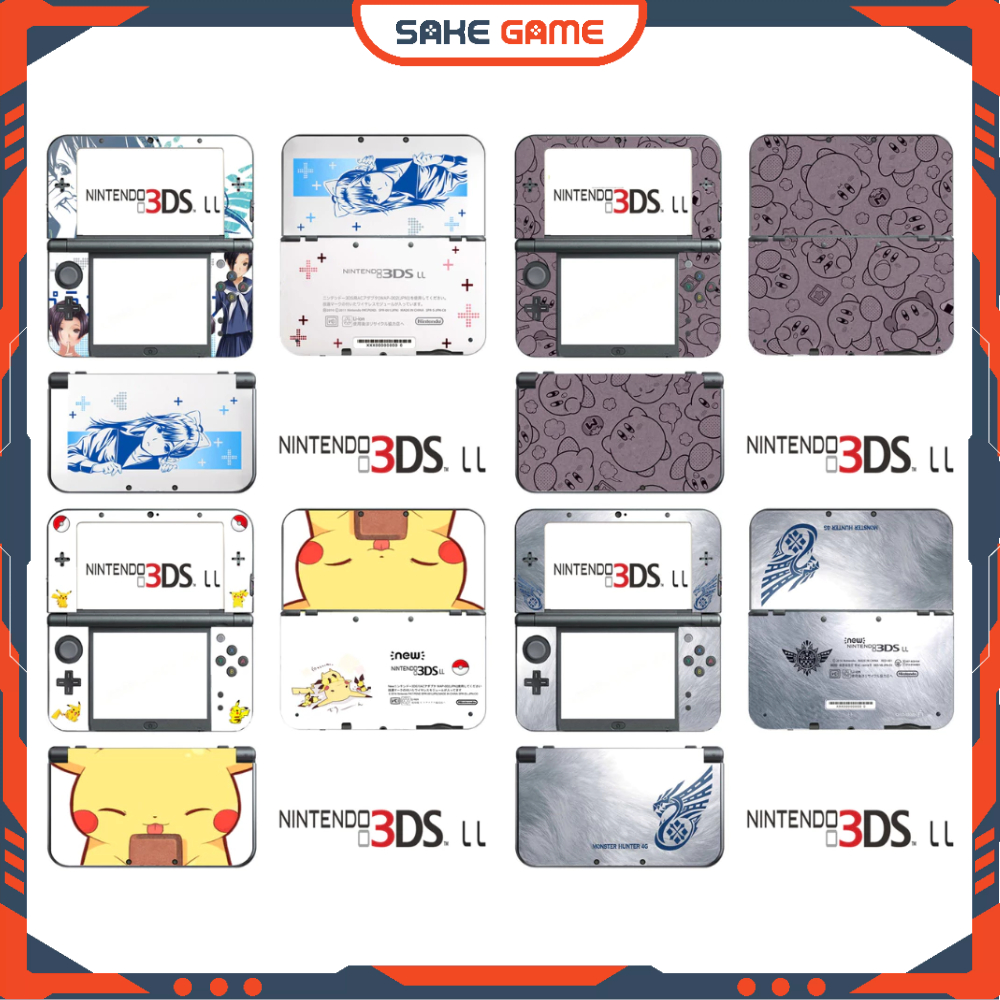 Miếng Dán Skin Nintendo 3DS XL Skin Nintendo 3DS LL Decal Nintendo 3DS XL Decal Nintendo 3DS XL Deca