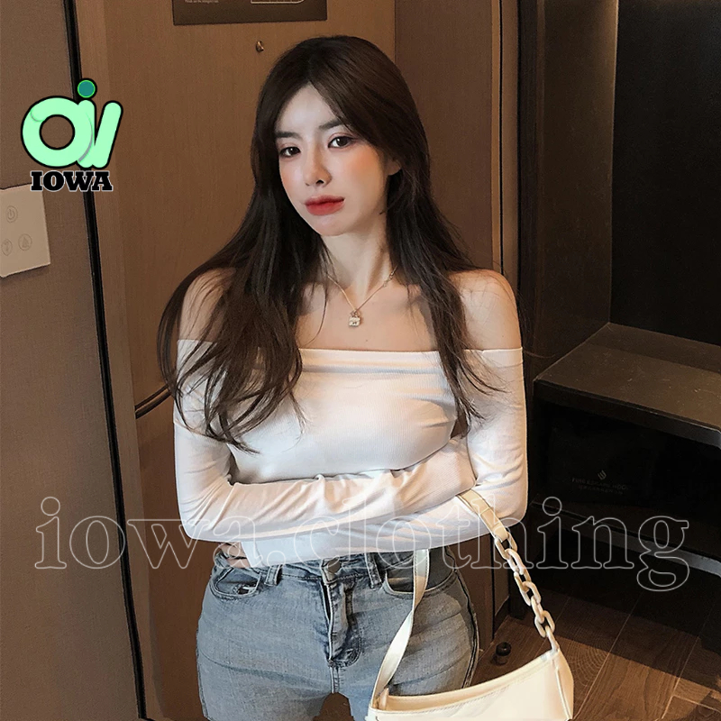 Áo Thun TAY DÀI TRỄ VAI DÁNG DÀI Chất Thun Gân Trơn DD155, Áo Thun Kiểu Trơn Ôm Gọn Hở Vai Nữ IOWA | BigBuy360 - bigbuy360.vn