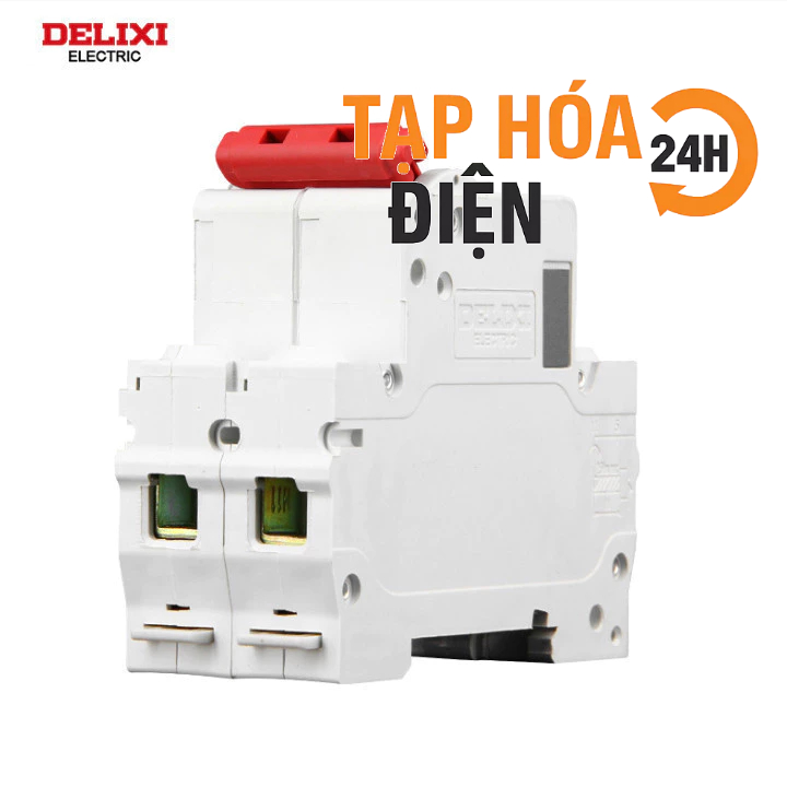 Át 1P 2P 10A đến 63A 220V  aptomat , át cài ray Aptomat mcb 2p DELIXI, át tô mat, cb AC, cb tép 10A 