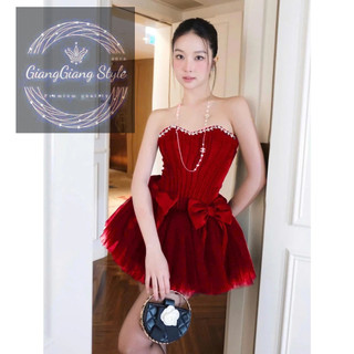 VÁY CÚP XÒE ĐÍNH NƠ EO TO 051223