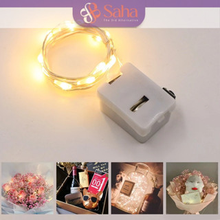 Đèn Led Trang Trí Fairylight Đom Đóm Trang Trí Hộp Quà, Bàn học, Decor Dùng Pin 1 Mét, 2 Mét, 3 Mét