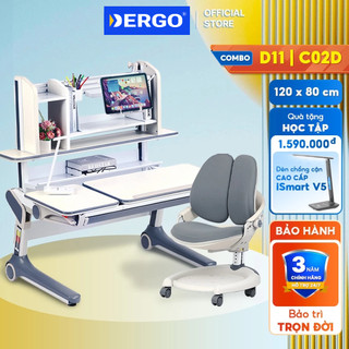  Bộ Bàn Học Thủy Lực Cao Cấp DERGO Hanover D11 Pro Royal - C02D  Tặng đèn học chống cận V5 cao cấp  