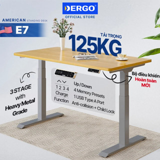 Bàn Làm Việc Đứng Nâng Hạ Chiều Cao DERGO Flexispot E7 (Premium Plus- 3 Stages)