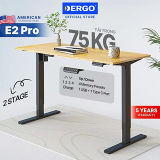 [BẢN NÂNG CẤP MỚI] Bàn Làm Việc Đứng DERGO Flexispot E2 Pro Nâng Hạ Độ Cao