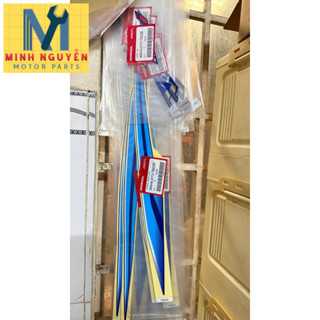  Bộ tem xe Wave thái 125i màu xanh 