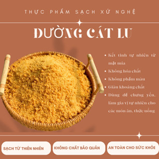 Đường cát lu, Đường phèn non, đường mía thô kết tinh tự nhiên từ mật mía, không hóa chất bảo quản, túi 1KG