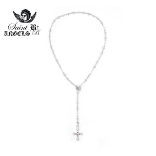 Dây Chuyền Chéo Cổ Điển Mặt Thánh Giá Đính Hạt Màu