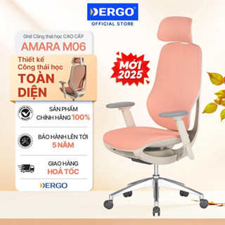 Ghế Công Thái Học DERGO Ergonomic Amara M06 Màu Hồng - Điều Chỉnh Linh Hoạt Đa Dạng Tư Thế Ngồi