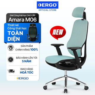  Ghế Công Thái Học DERGO Ergonomic Amara M06 - Thiết Kế Công Thái Học Toàn Diện Nâng Đỡ Cơ Thể 