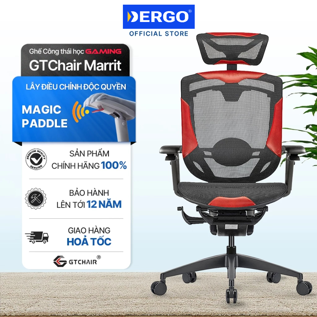 Ghế Gaming Công Thái Học GTChair Marrit X (Gaming) - Bản Tay 5D