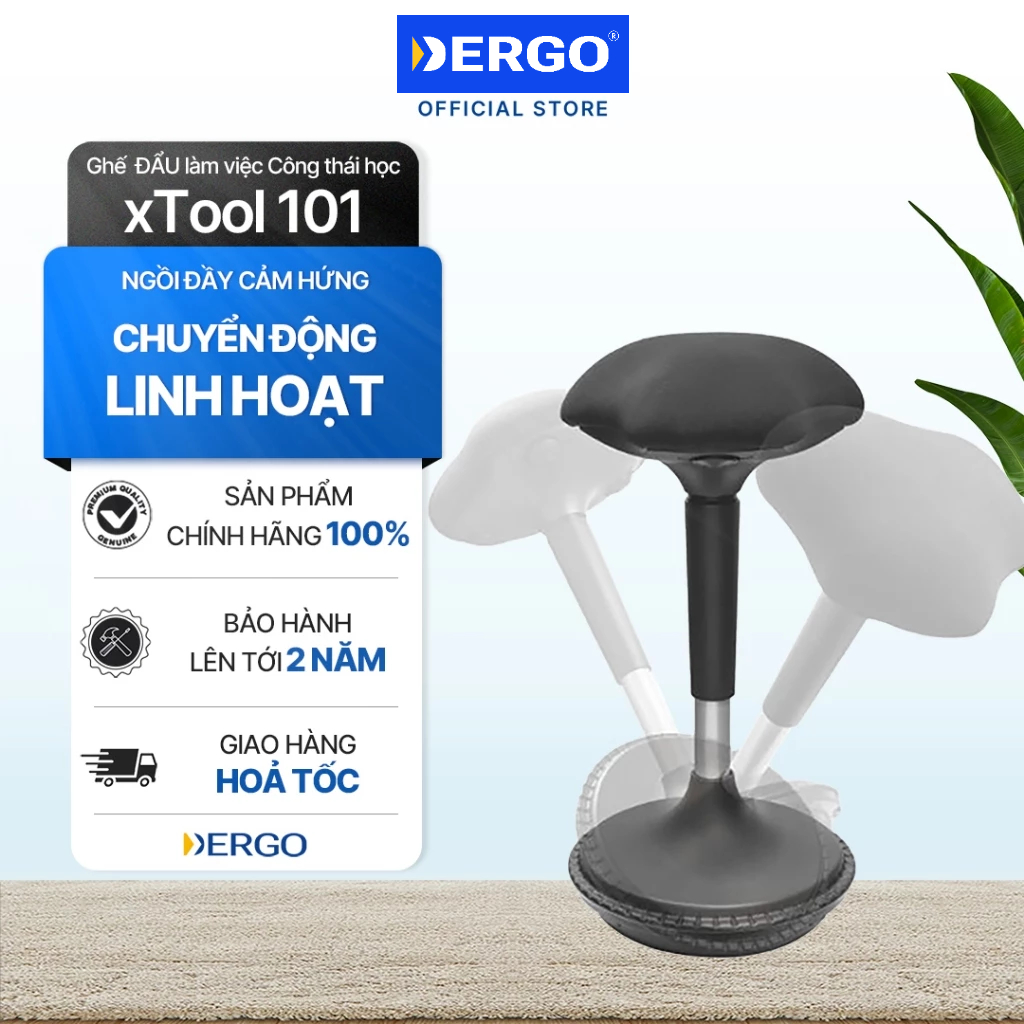Ghế Đẩu Công Thái Học DERGO Ergonomic Stool Chair xTool-101